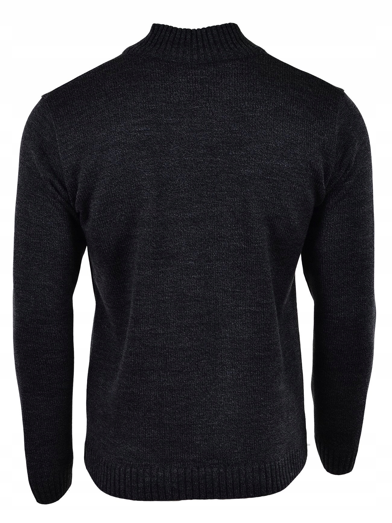 4XL SWETER GŁADKI ROZPINANY CIEMNY MELANŻ DUŻY Rozmiar 4XL