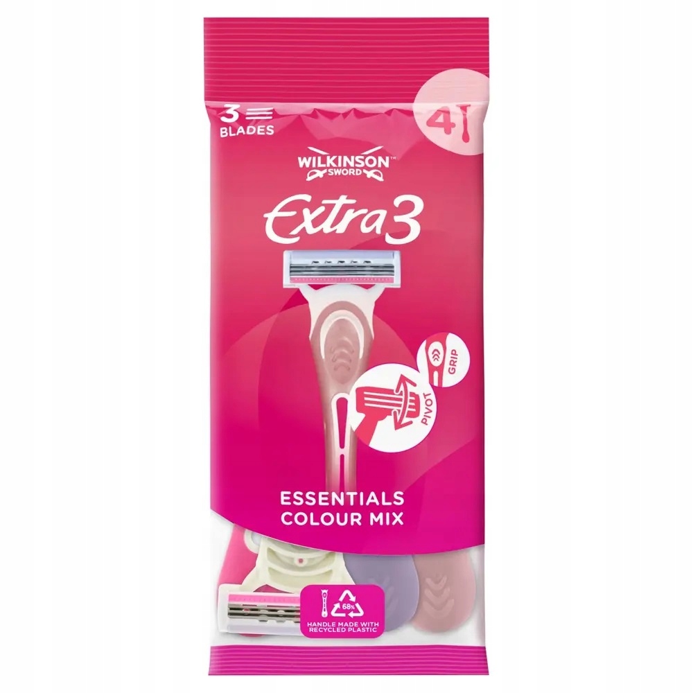 

Extra3 Essentials jednorazowe maszynki do golenia