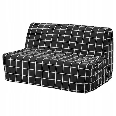 Ikea Lycksele Pokrytie 2-miestnej pohovky Lillsele biela/čierna