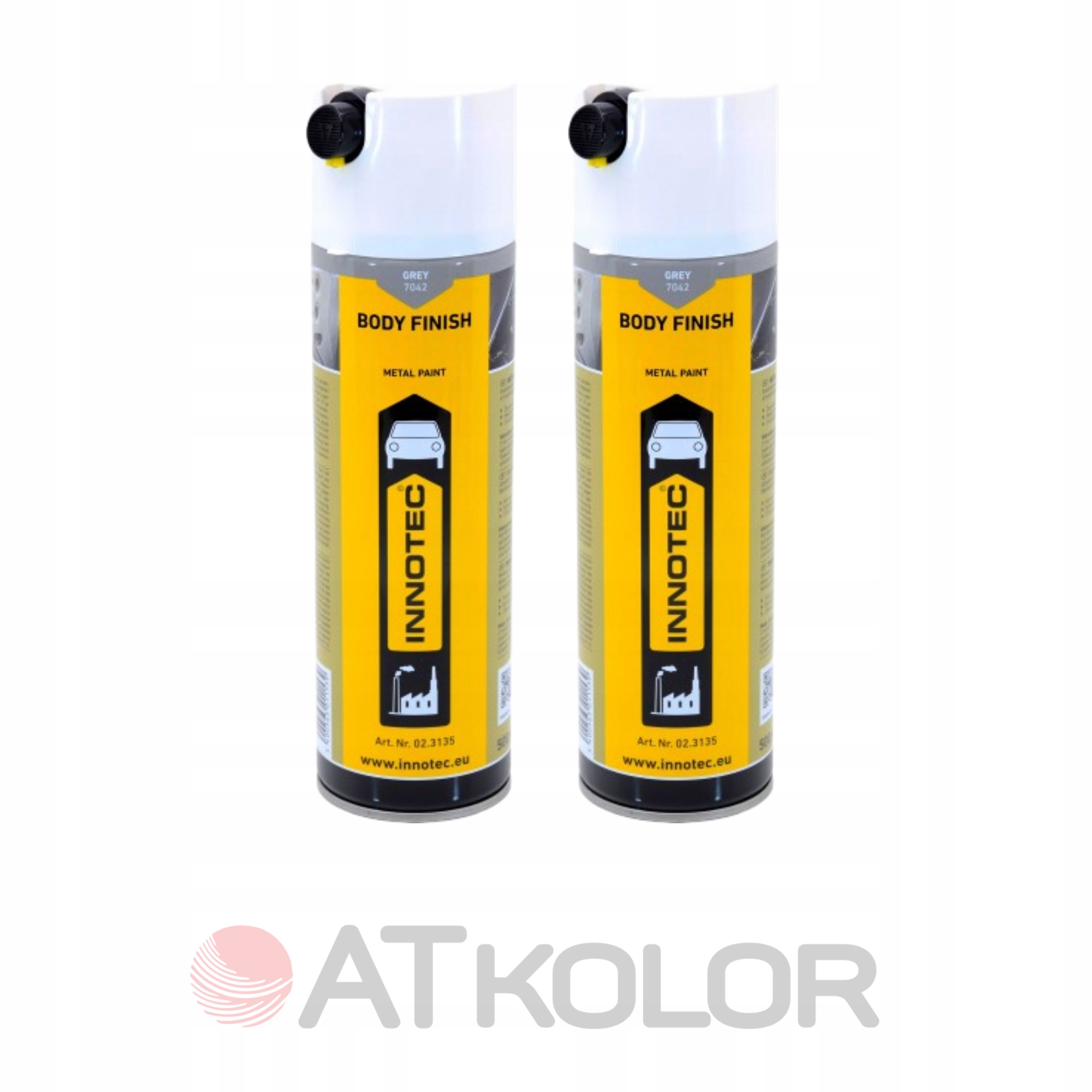 Innotec Akrylový lak Body Finish 500 ml Šedý 2 ks Kataforéza v spreji