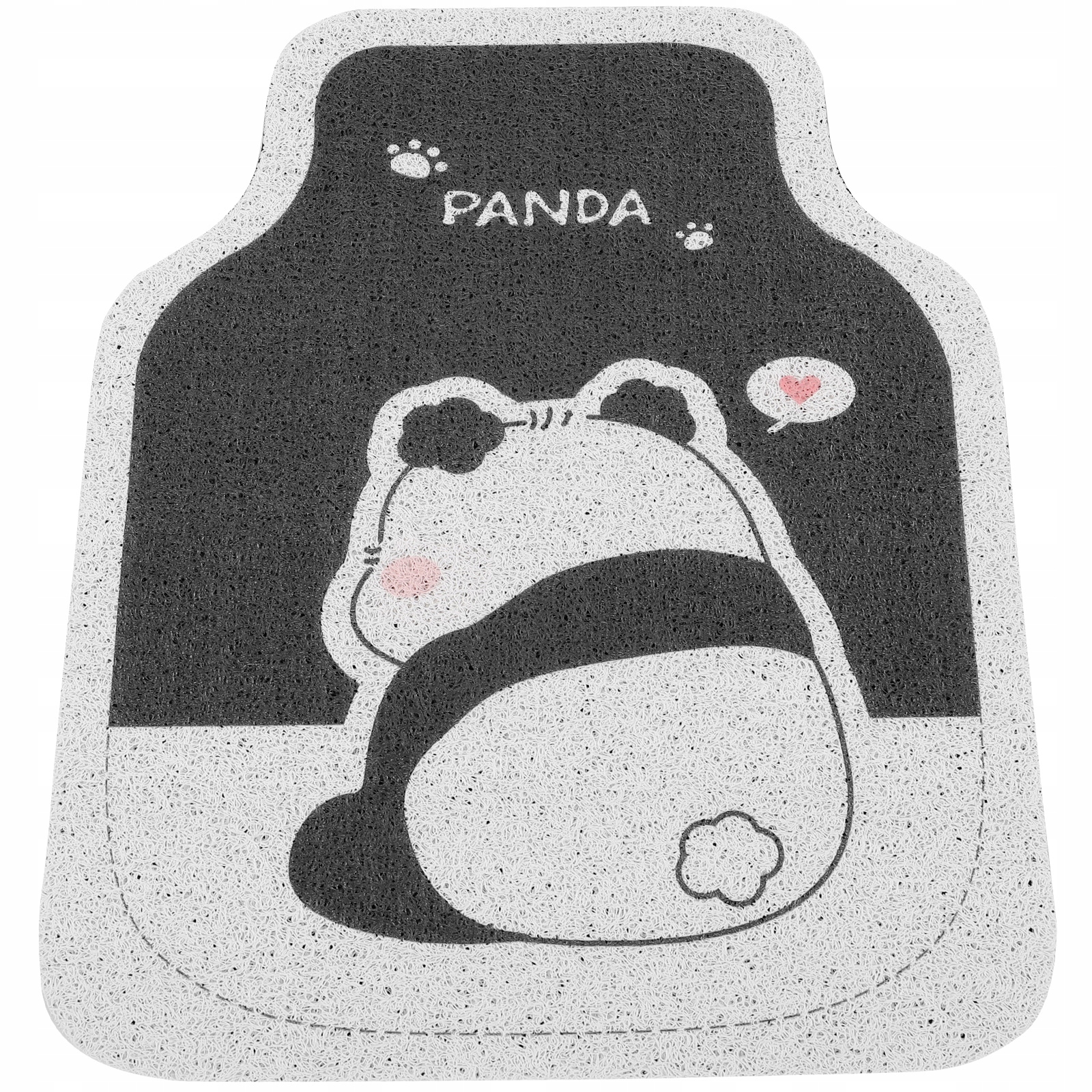 MATA PODŁOGOWA Z NADRUKIEM PANDA PRZEDNIA MATA PODŁOGOWA SAMOCHODU GUMOWA