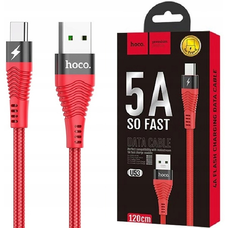 

Szybki Kabel Usb Hoco 5A Usb-c Fast Charge Qc 3.0