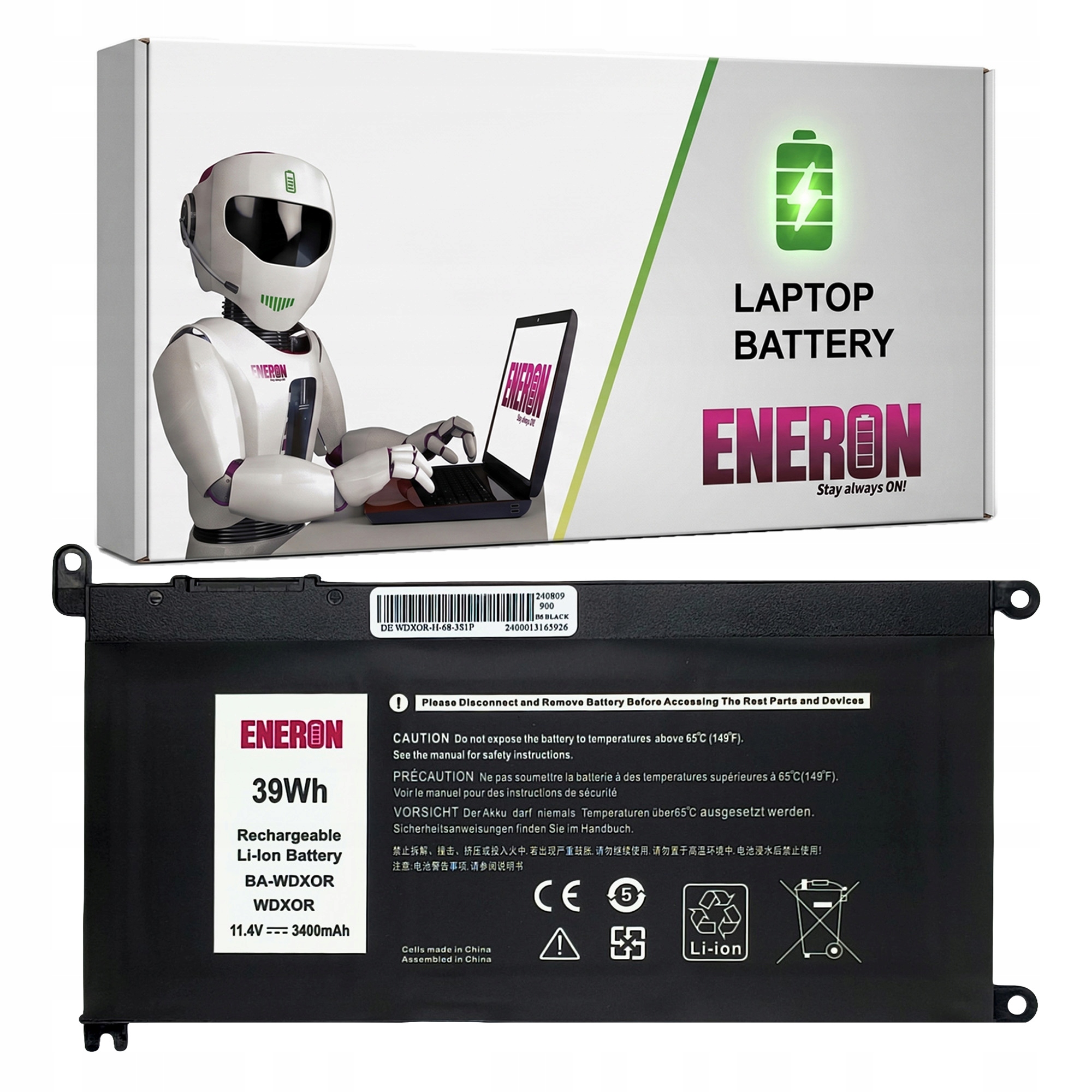 Bateria WDX0R Wdxor 3CRH3 T2JX4 do laptopa Dell