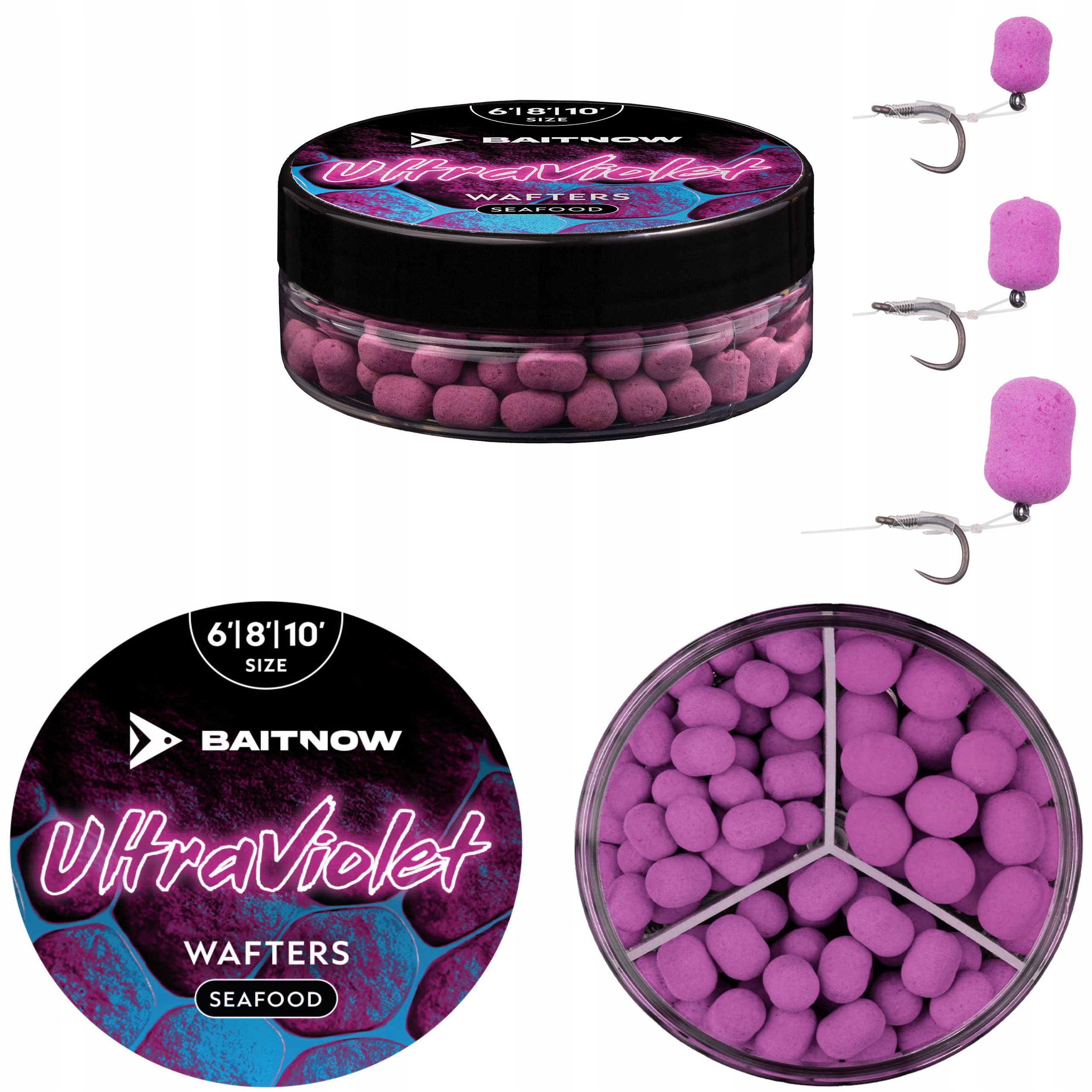Przynęty wędkarskie wafters method feeder Ultra Violet Baitnow 6 8/10 mm