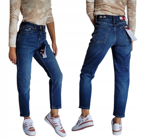 Tommy Jeans Hilfiger s vysokým pasem a úzkými kotníky Izzie, velikost W26 L30, velikost 26/30 Xs