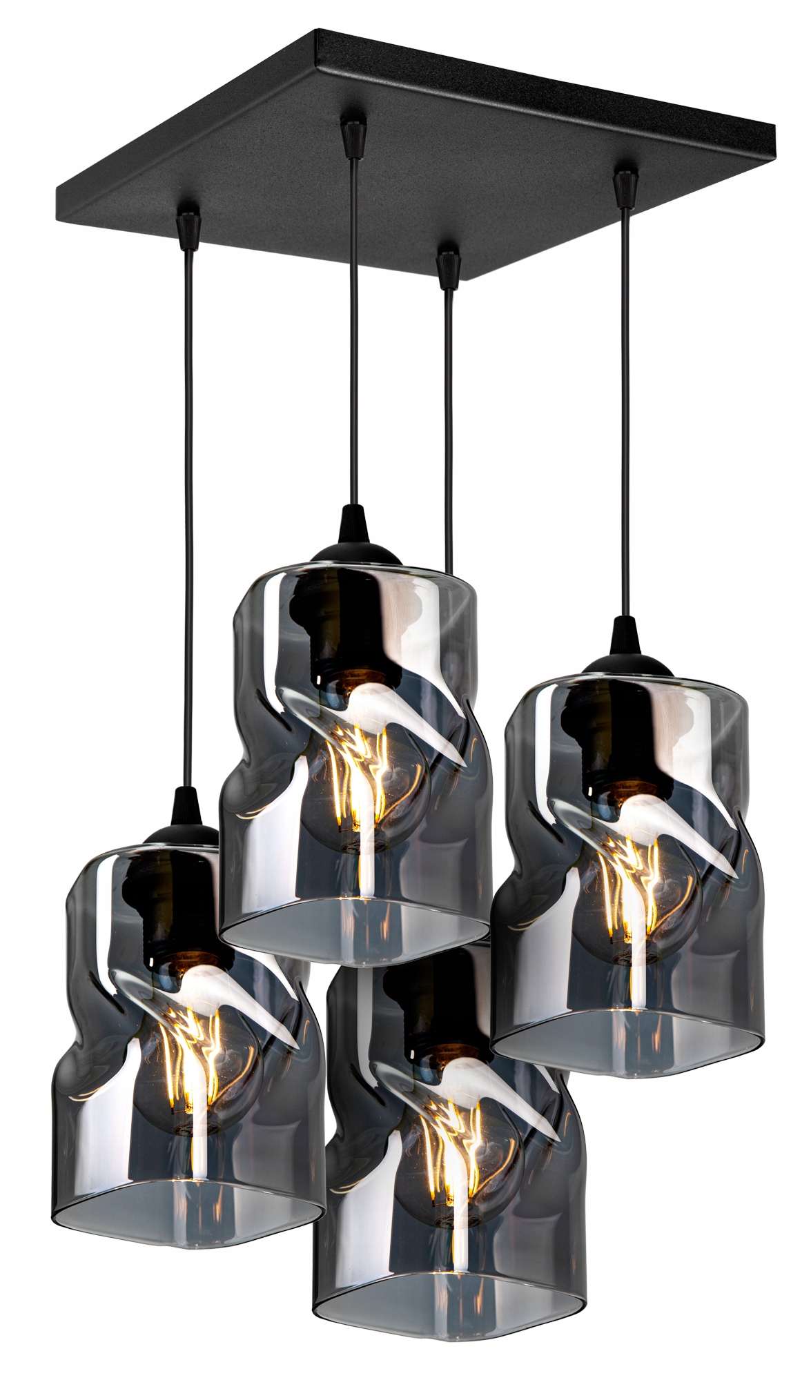 

Szklana Lampa Wisząca Sufitowa Żyrandol Plafon Led