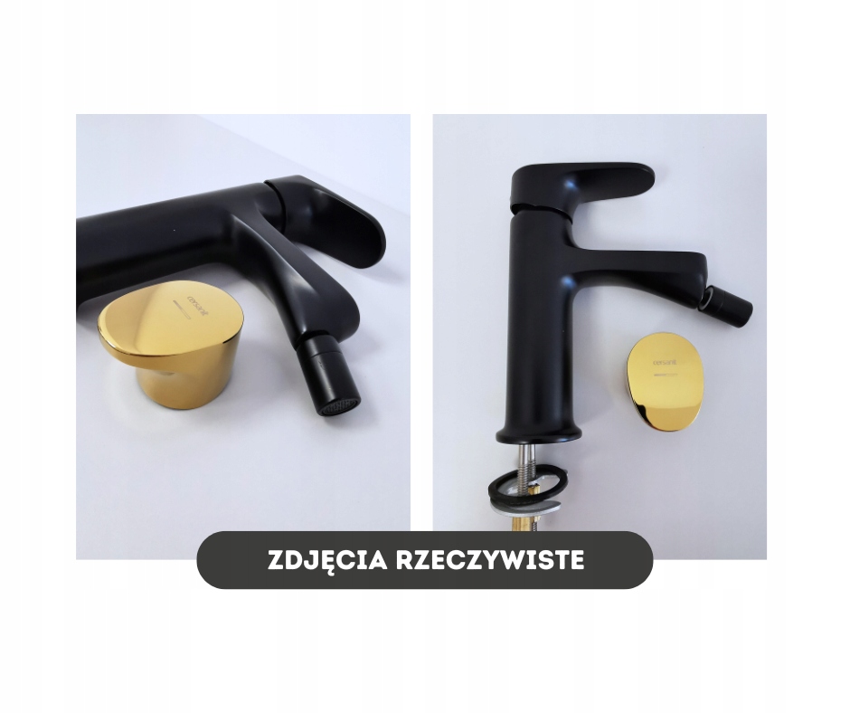 Bateria bidetowa Cersanit Inverto czarny Liczba uchwytów jednouchwytowa