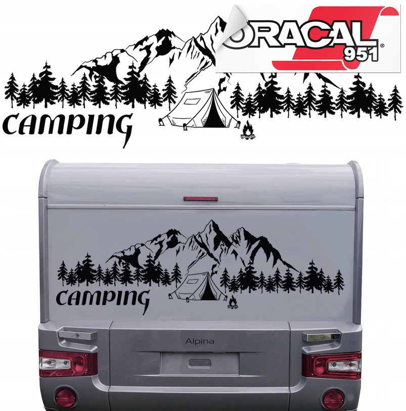 Наклейки для каравану кемпінгу 120X39 см