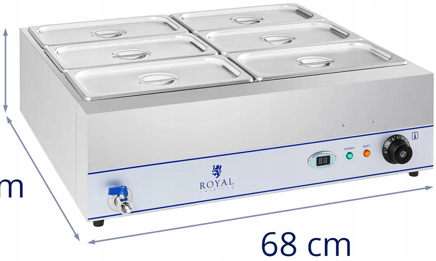 Bemar 6xGN1/3 kranik ROYAL CATERING RCBM-6W-2000 10010387