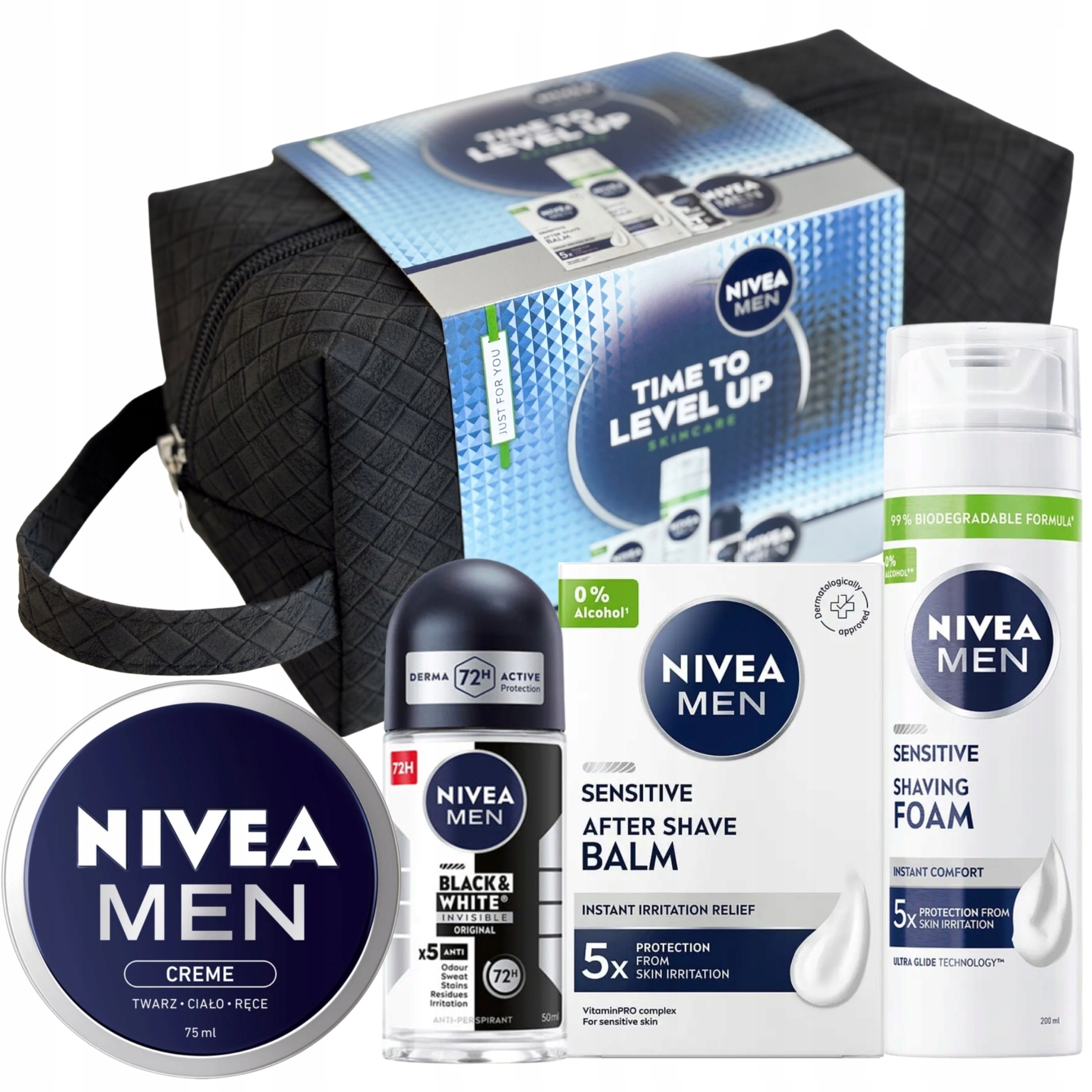 Dárková Sada pro muže Nivea Men Time to Level Up kosmetická taška