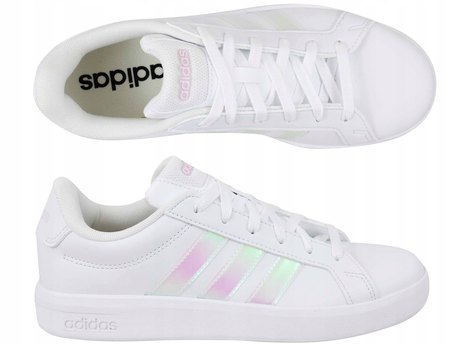 Adidas Grand Court 3.0 J JQ1978 Buty Junior Trampki Tenisówki Białe