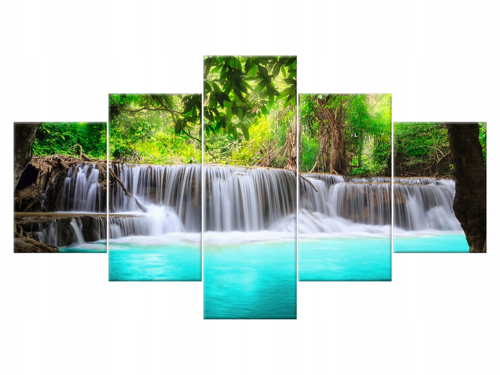 

Obraz 125x70 Pejzaż Lazurowy wodospad Drzewo