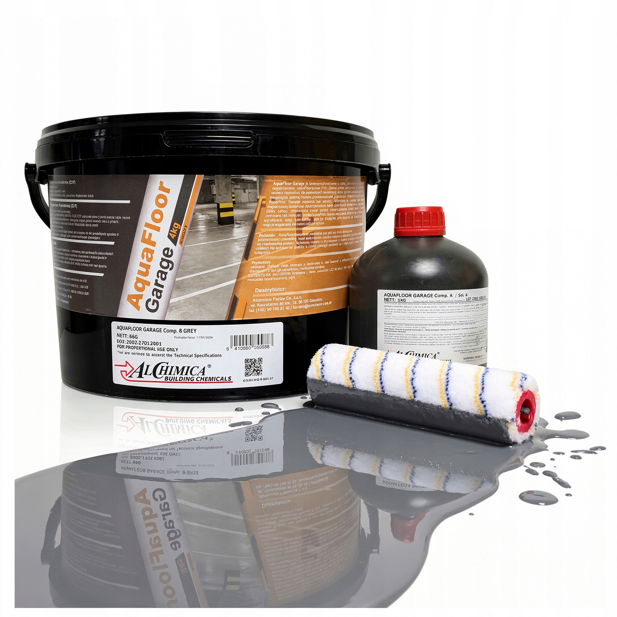 Żywica Epoksydowa Podłoga do Garażu Alchimica Szara 15m2 Wałek