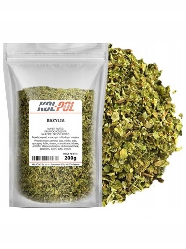 5 x Bazalka 200 g Sušená přírodní aromatická kořenící směs vysoké kvality Kol-Pol