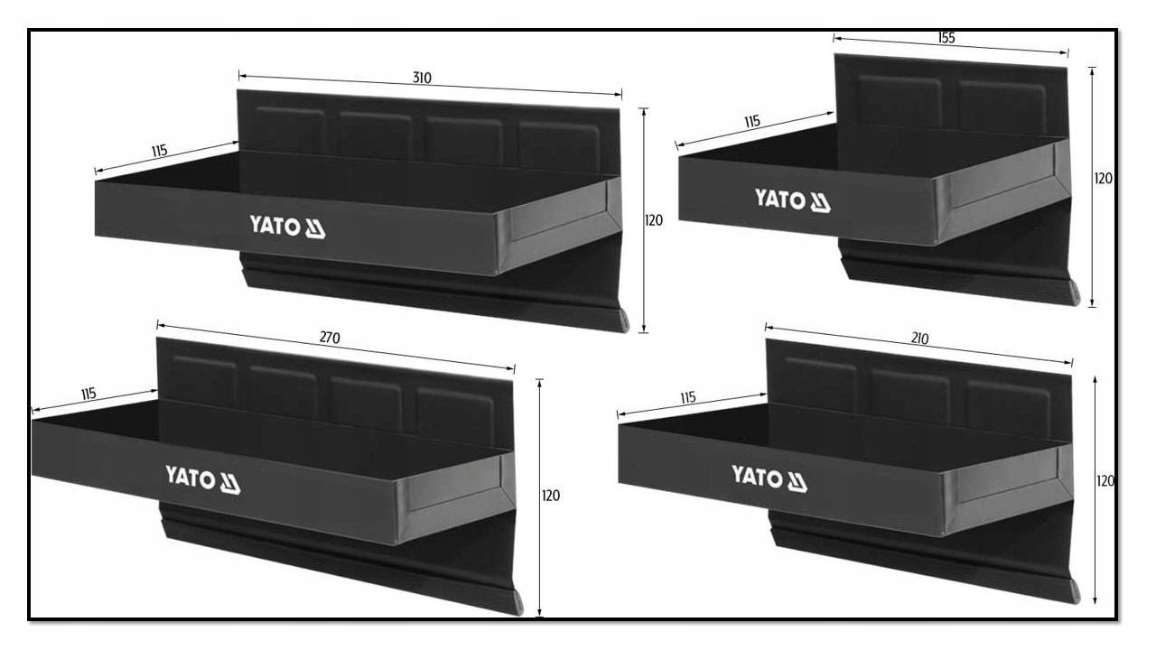 НАБОР МАГНИТНЫХ ПОЛОК ДЛЯ МАСТЕРСКИХ 4 ШТ.