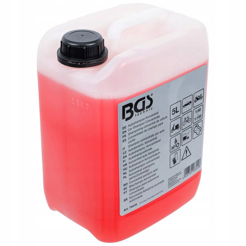 Koncentrát autošamponu červený 5 l, Bgs 74416