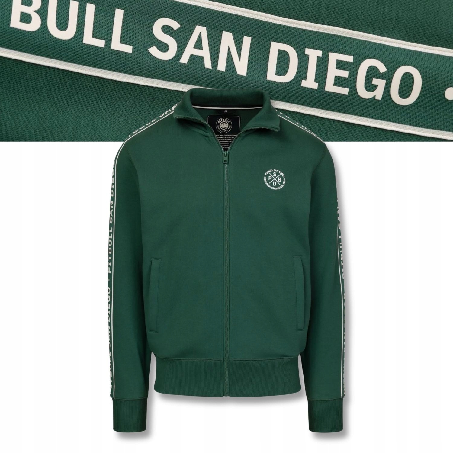 Pánská Rozepínací mikina Pitbull Nexus bavlněná se stojáčkem track jacket M