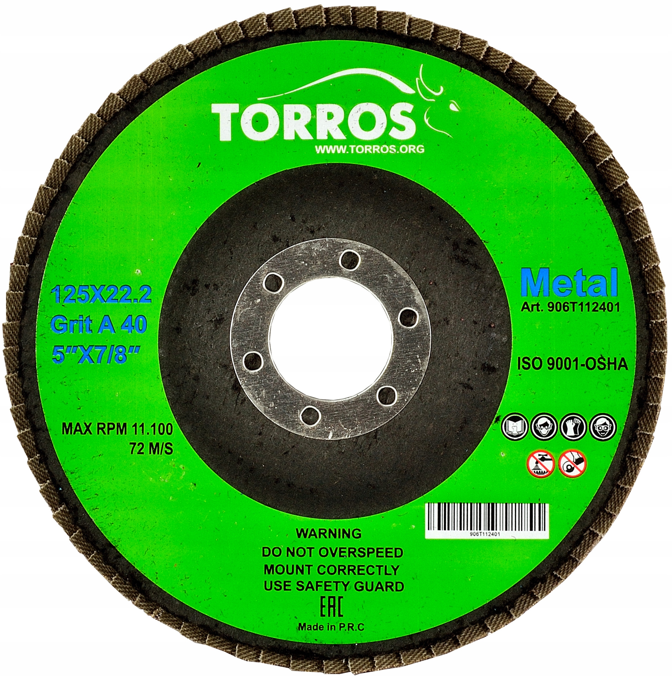 

Tarcza listkowa Torros ścierna ściernica 125mm P40