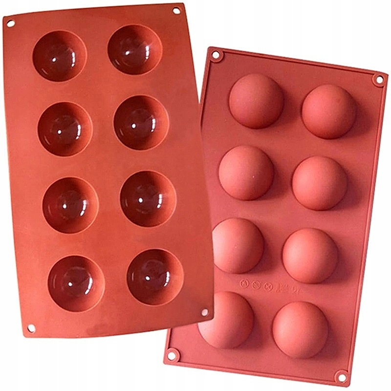 

Forma silikonowa Półkule Kula Kule 8 gniazd-5,8 cm