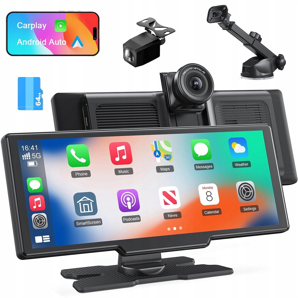 Stacja Multimedialna Ekran 9.26" Carplay Android Auto 2 Kamery 4K 64GB