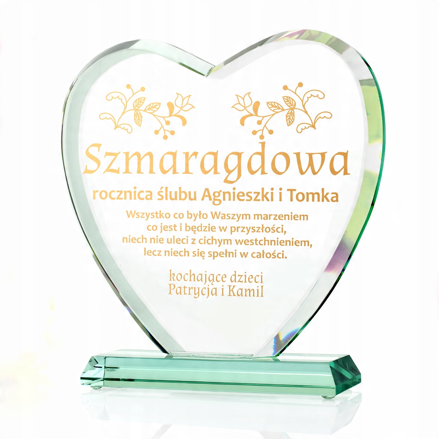 

na 55 rocznicę Ślubu Statuetka z Grawerem
