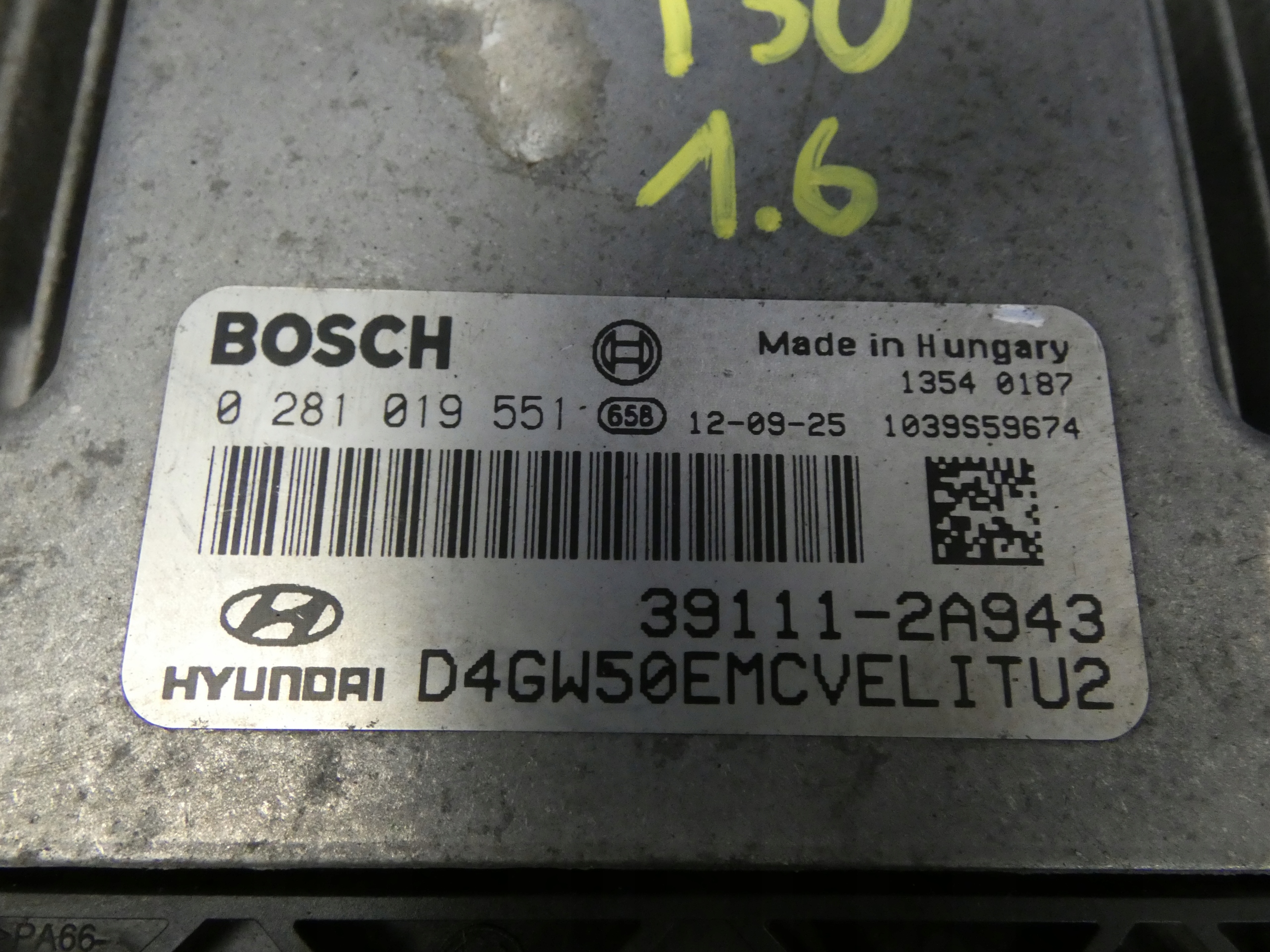HYUNDAI I30 II 1.6 CRDI COMPUTER MOTORE