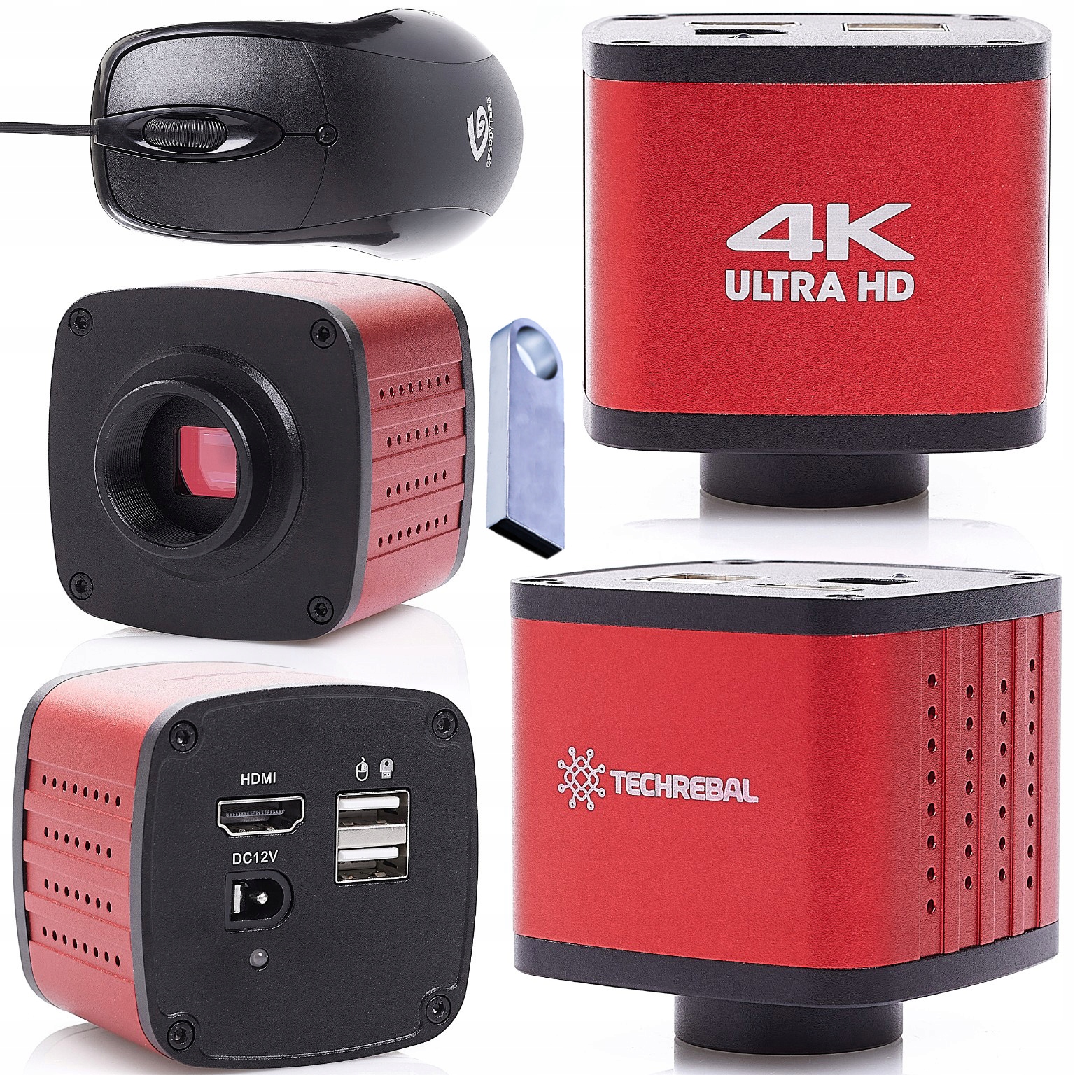 Techrebalová Kamera Pro Digitální Stereoskopický Mikroskop Wild Red 4K 8MP