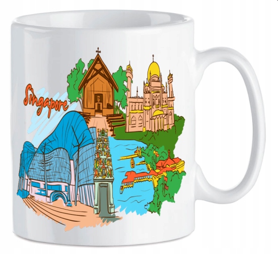 

Kubek ceramiczny znane miejsca Singapur Singapore