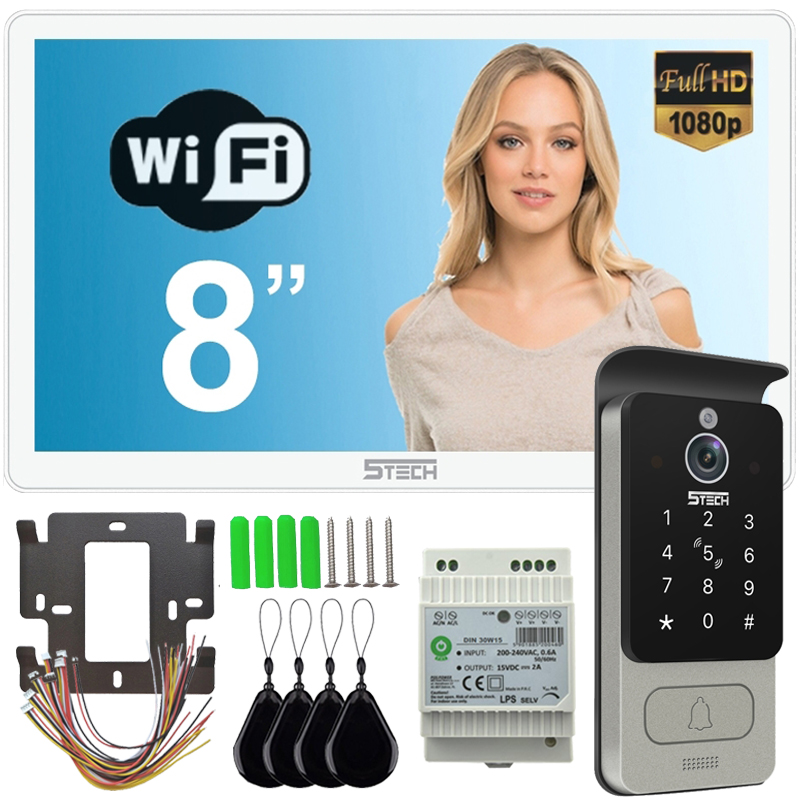 Wideodomofon 5TECH Wi-Fi Verus PLUS 84228 Czytnik Szyfrator DIN NOWOŚĆ 2024