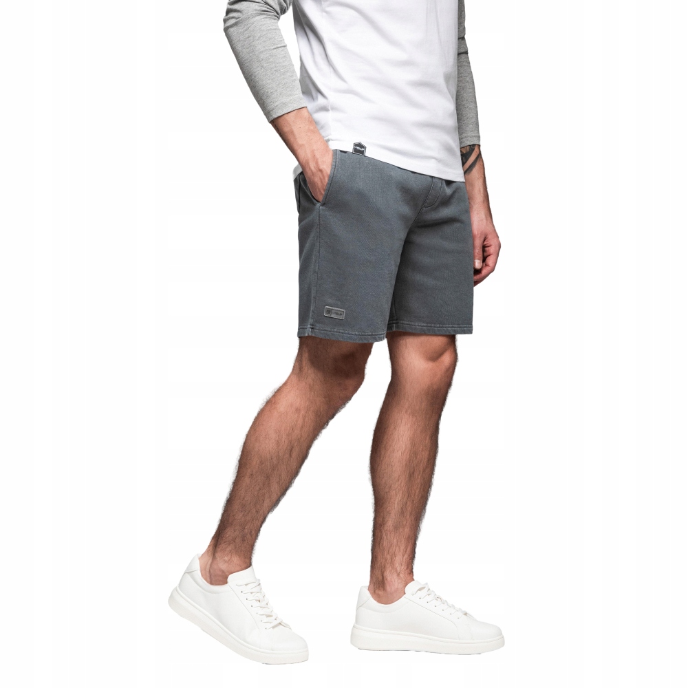 Pánské kraťasy teplákové kraťasy athleisure grafitové OM-SRWS-0122 V3 vel. XL