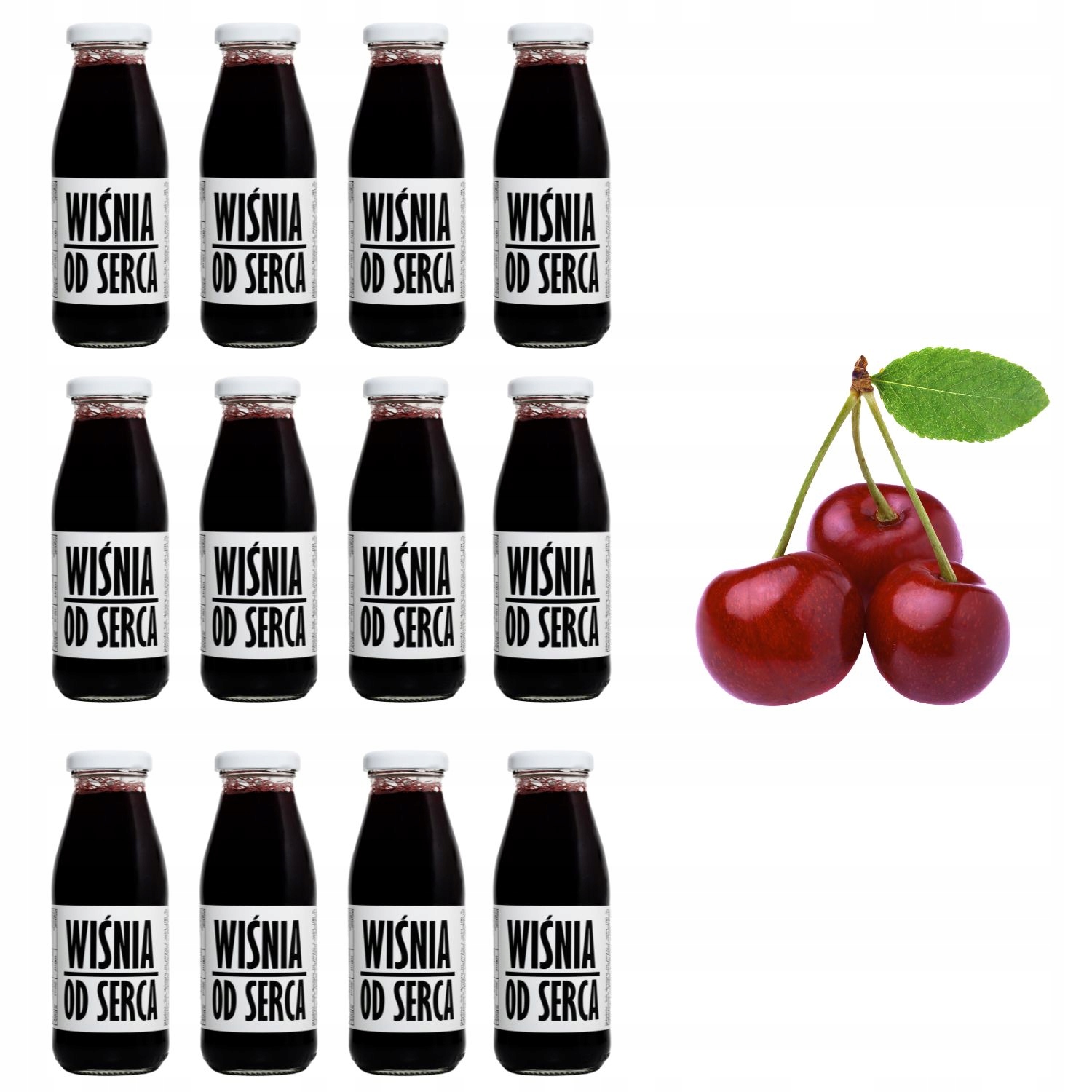 Wiśnia 100% sok naturalnie mętny 12x250ml wiśniowy wiśni dodatek do drinków