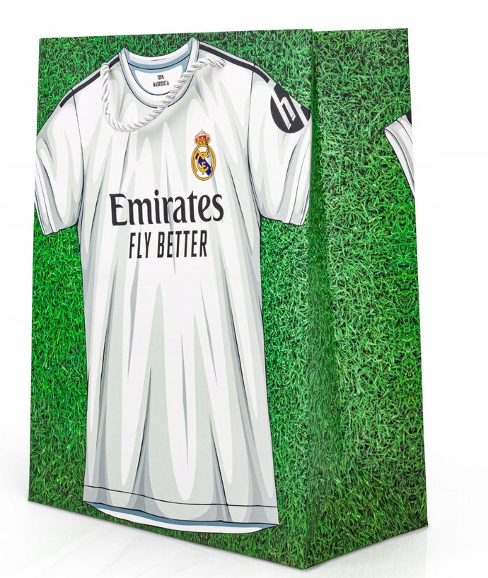 Real Madryt Piłka Nożna La Liga torebka prezentowa 32x16x12 cm