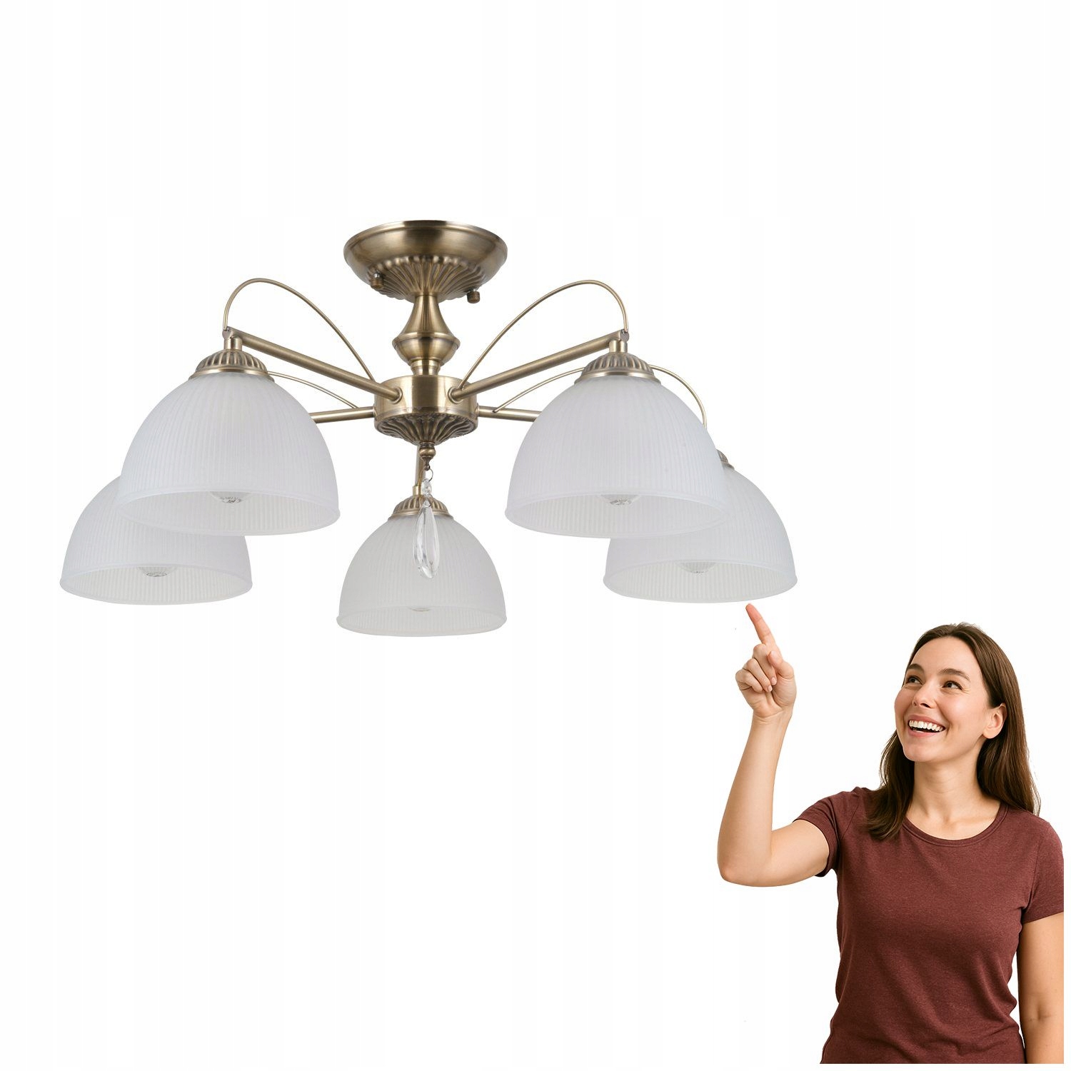 Stropná lampa Moreti PND-40623-5-AB Italux