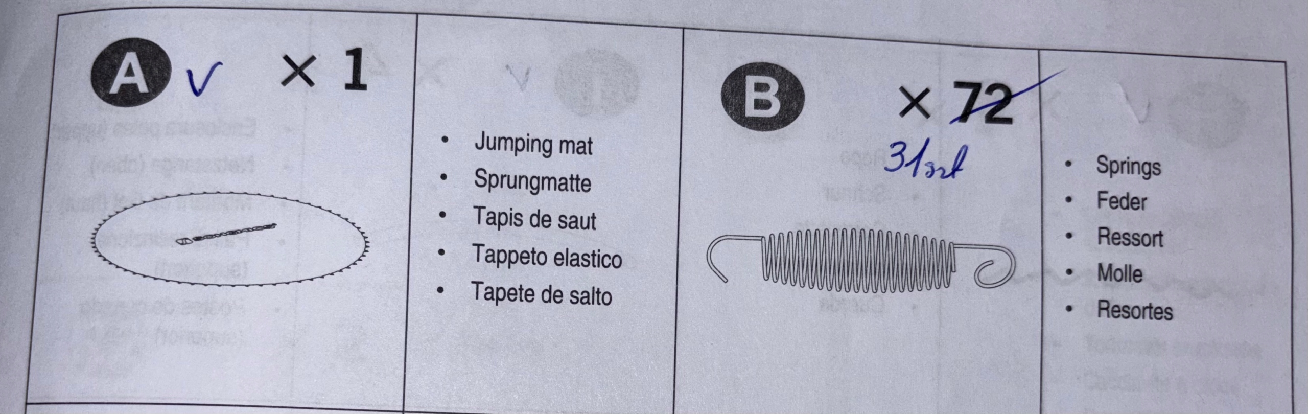 Części do trampoliny Songmics STR122O01 Kod producenta STR122O01-2