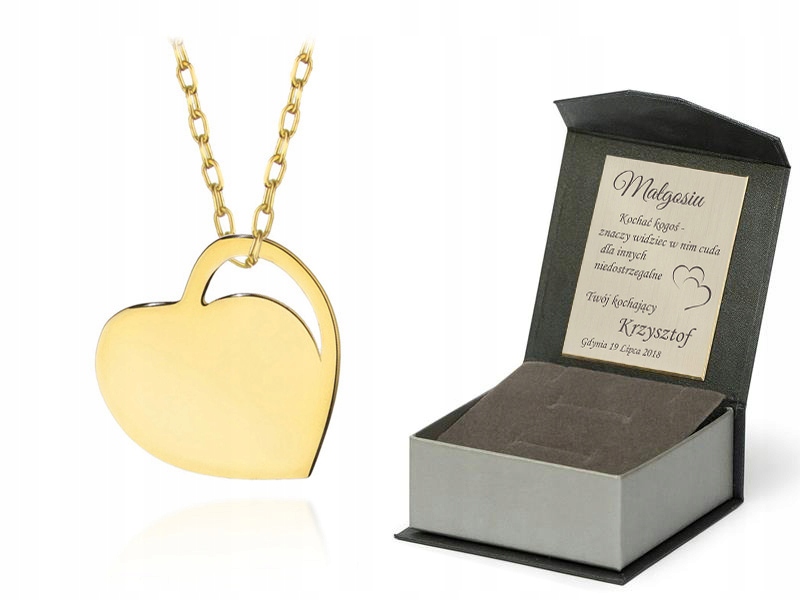 

Złoty Łańcuszek z Zawieszką Serce 333 na prezent