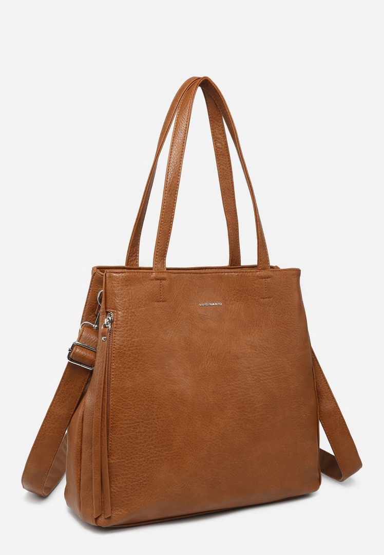 Dámská hnědá městská kabelka Elegantní městská prostorná Eko Kůže