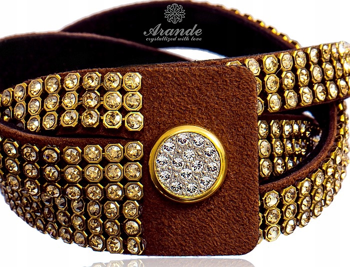 Křišťály Krásný Náramek Zlatý Alcantara