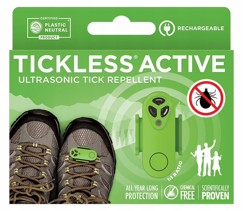 Ochrona Przed Kleszczami Dla Aktywnych Sportowców Tickless Active Zielony