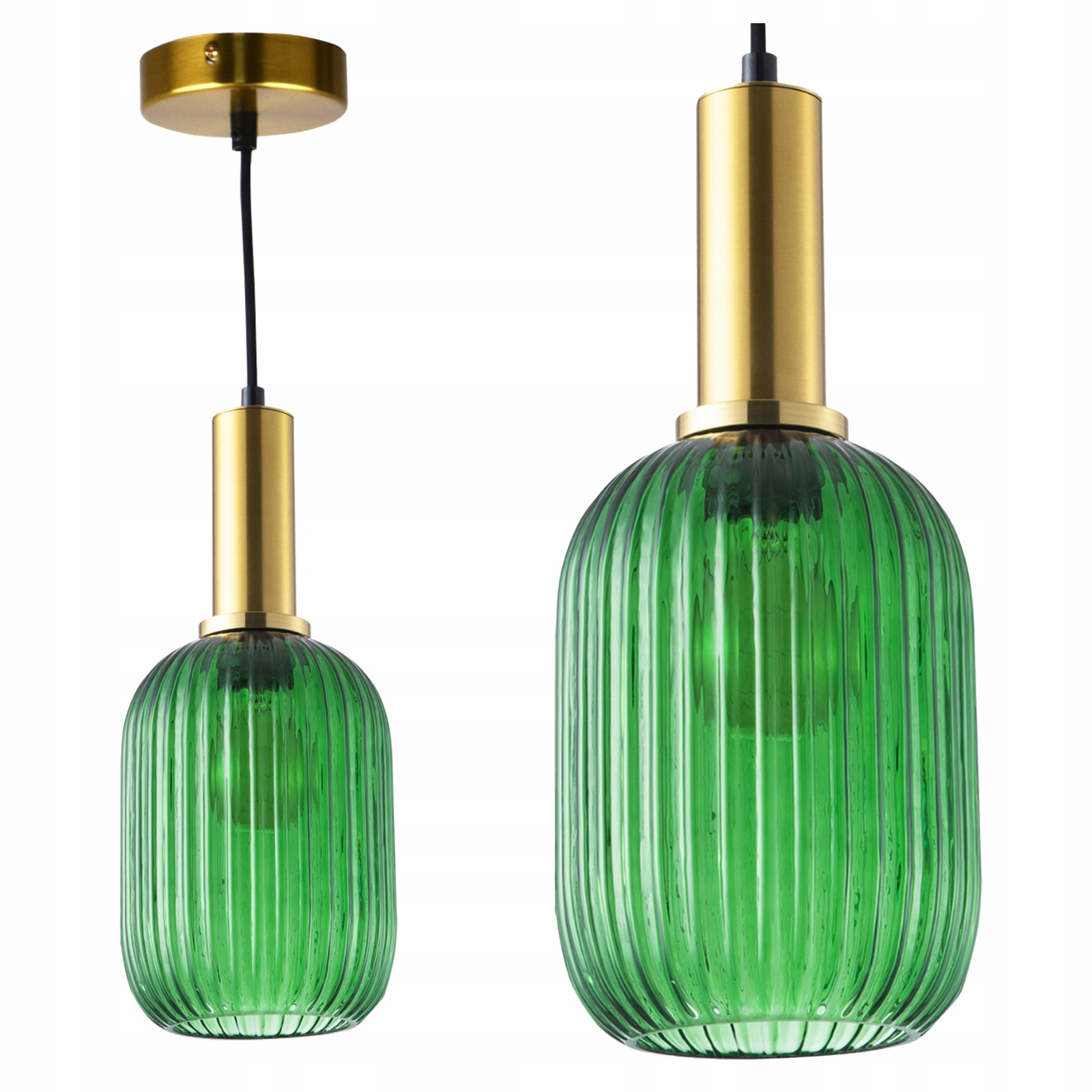 Závěsné Stropní Svítidlo Dekorativní závěs E27 Zelená Zlatá Suffolk Goldlux