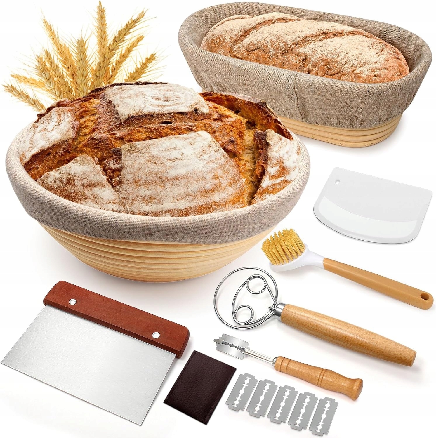Ratanový košík na tvarování chleba a těsta na bochník, 1,5 kg