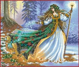 Křížková výšivka počítaná sada (kanva, mulina)