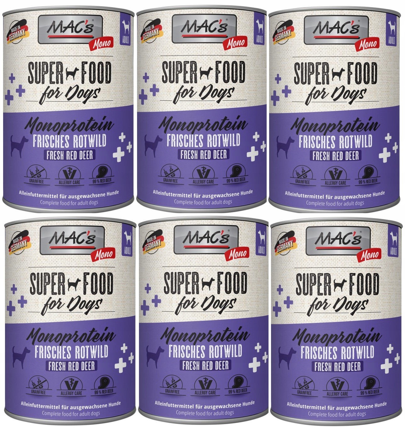 MAC's Dog Monoprotein Plechovka 400 g Jelen 6 x 400 g
