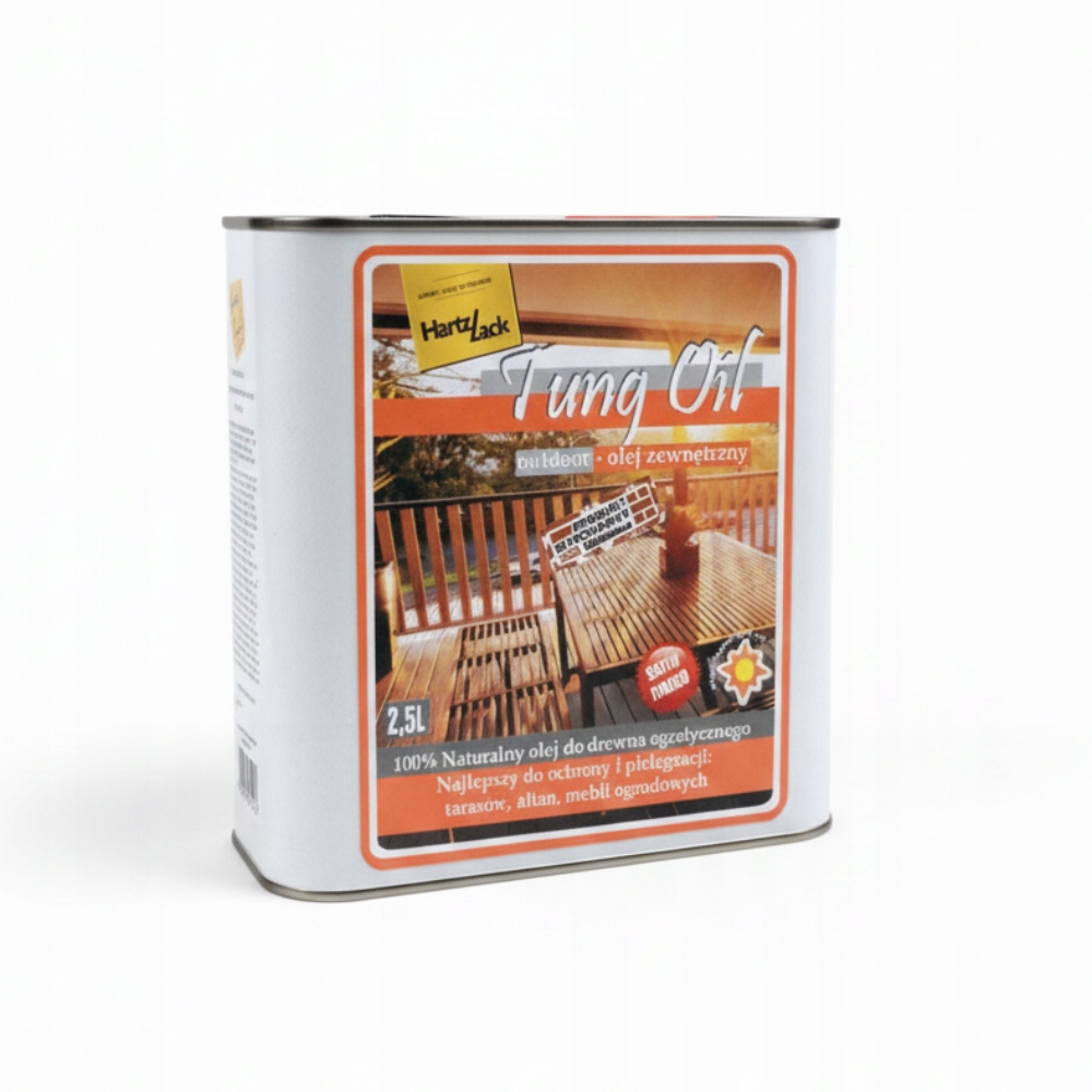 Hartzlack Tung Oil – olej ochronny do drewna, zabezpieczenie Uv 2,5l