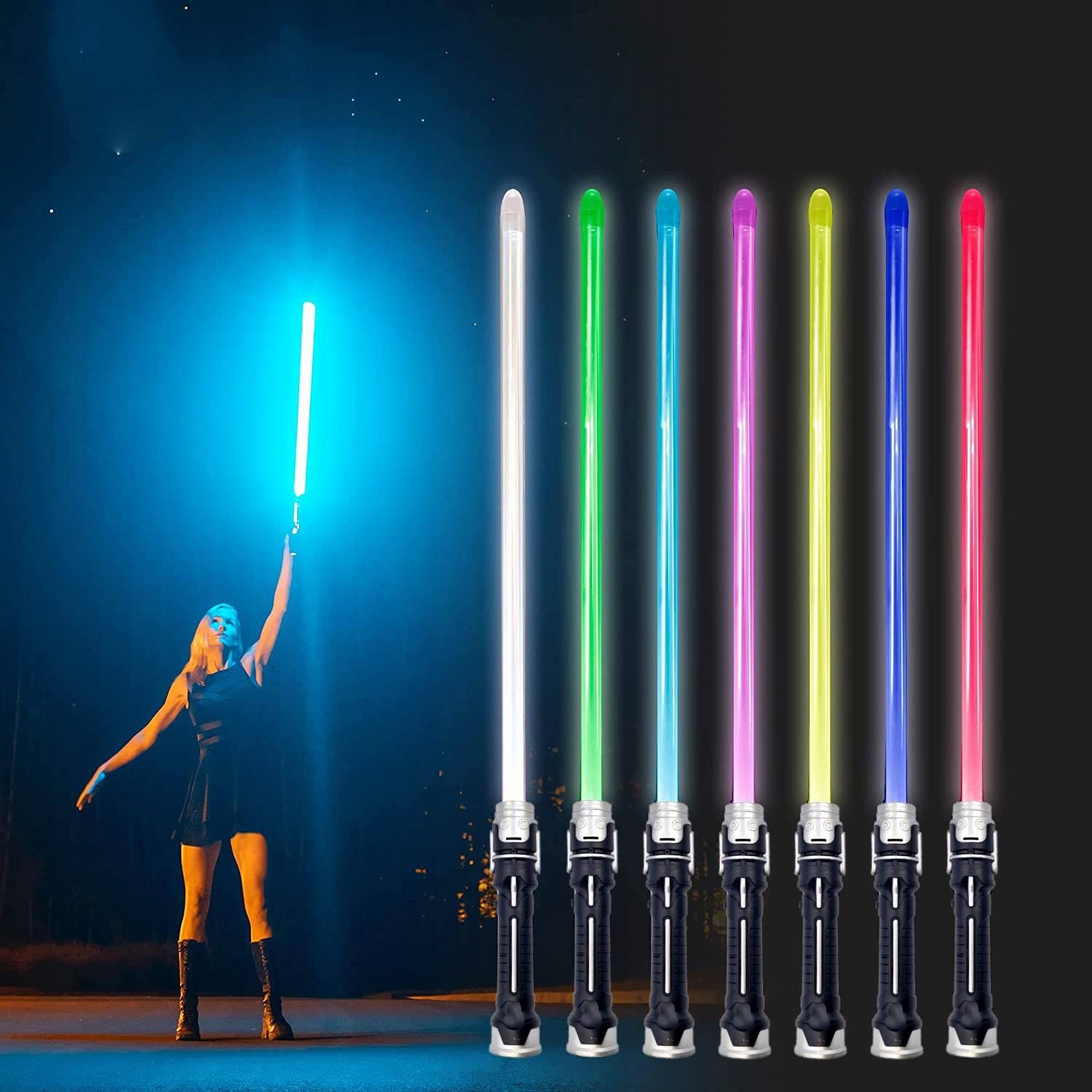 MIECZ ŚWIETLNY DŁUGI PODWÓJNY GWIEZDNE WOJNY 132CM - DLA FANÓW SCI-FI Płeć chłopcy dziewczynki