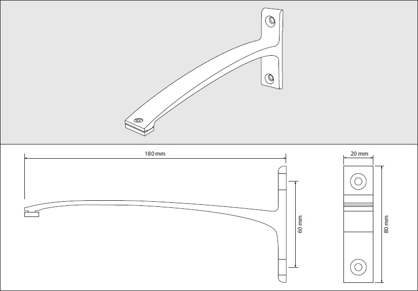 WSPORNIK ŚCIENNY POJ. CLASSIC/MODERN 18CM Marka Voppi