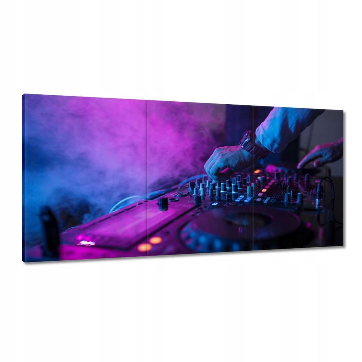 Obrazy 180x90 Dj hrajúci hudbu mixér