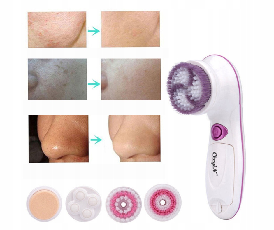 SZCZOTECZKA SONICZNA OCZYSZCZAJĄCA DO PIELĘGNACJI TWARZY ELEKTRYCZNA 5W1 Kod producenta do masażu mycia szczoteczka