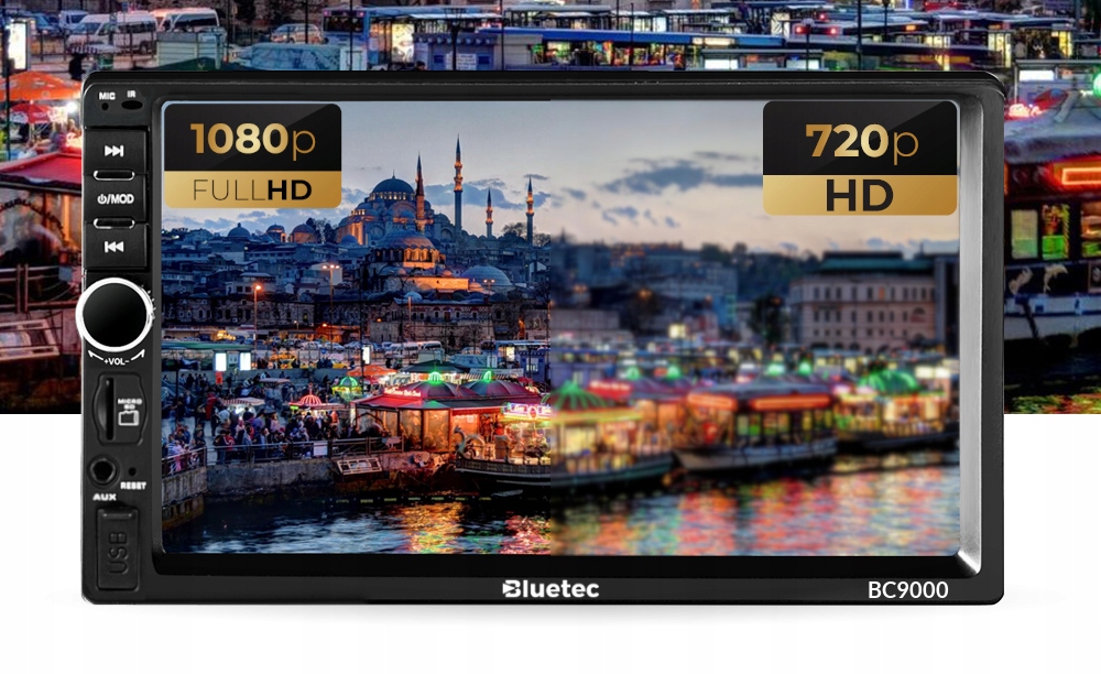 RADIO SAMOCHODOWE BLUETOOTH 2 DIN 7" RDS USB MICRO SD 4x50W KAMERA COFANIA Komunikacja Bluetooth