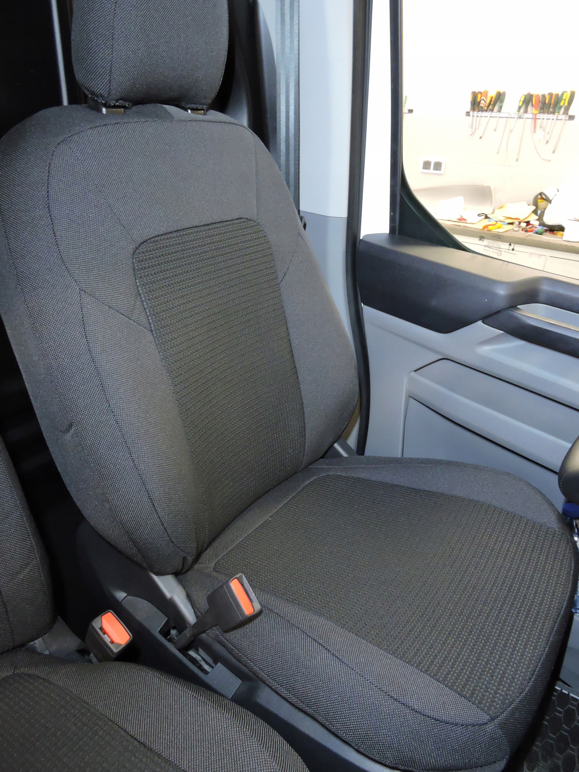 Pokrowce z tkanin Ford Transit Custom Mk2 3-osobowy Typ pokrowiec