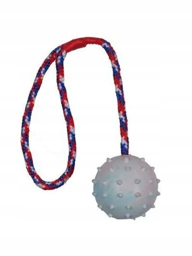 4x Trixie míček gumový na provázku 6x30 cm